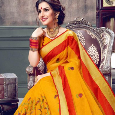 Floral Printed hand loom woven Sarees