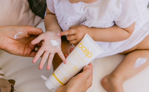 Natürlicher, mineralischer Sonnenschutz von das boep für Babys, Kinder und Erwachsene