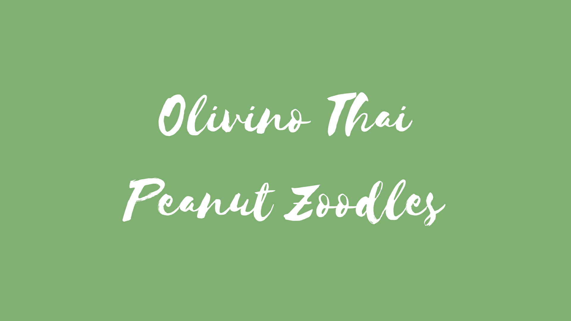 Thai Peanut Zoodles