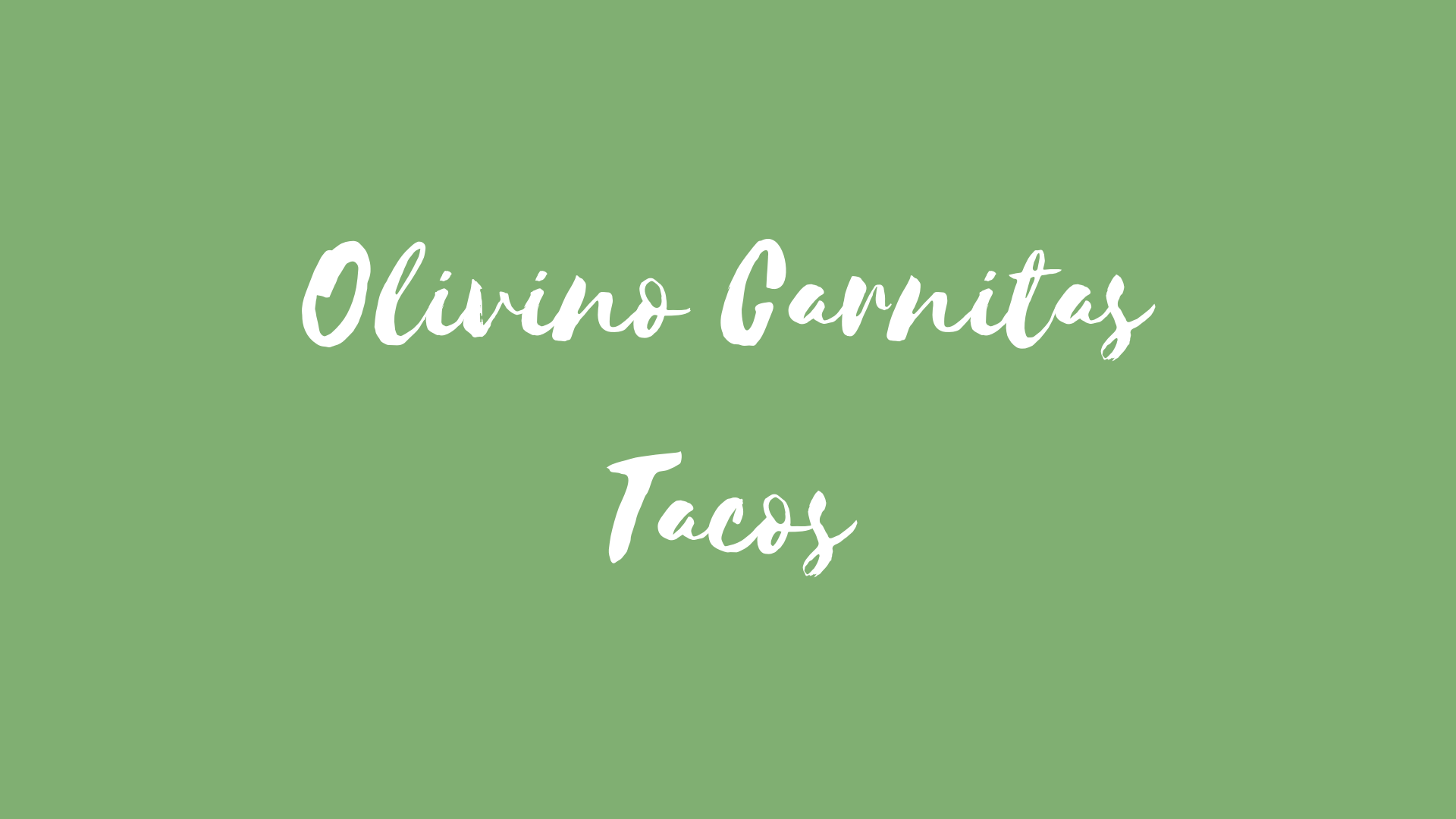 Carnitas Tacos