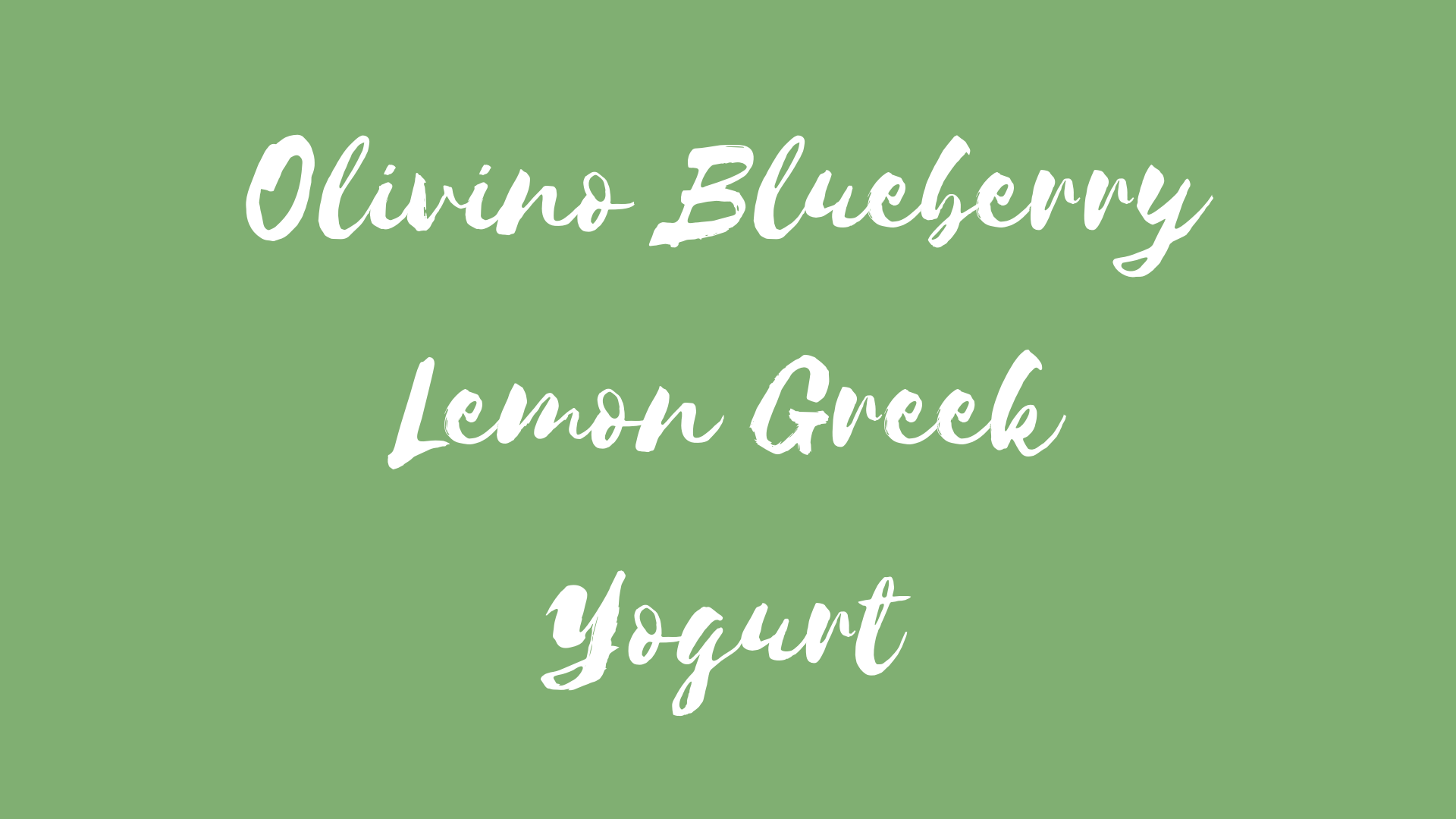 Blueberry Lemon Greek Yogurt