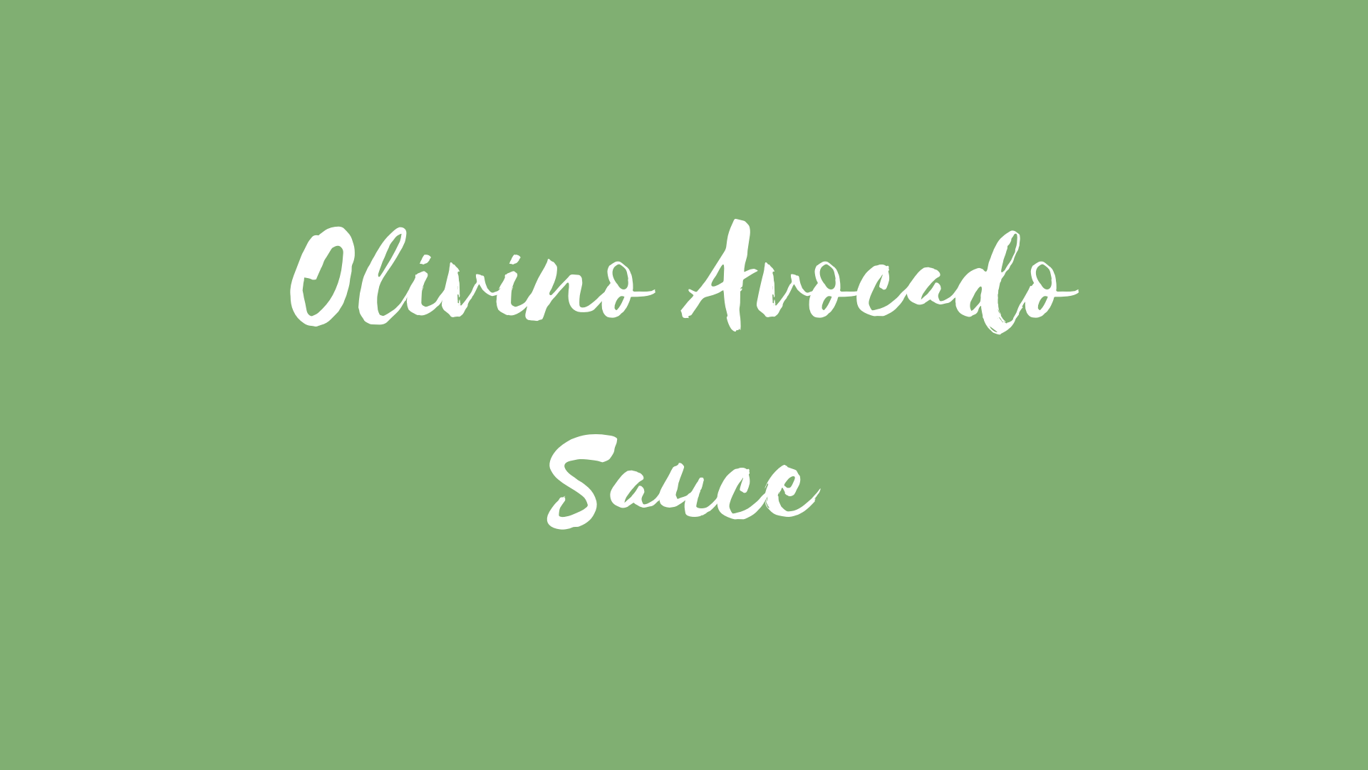 Avocado Sauce