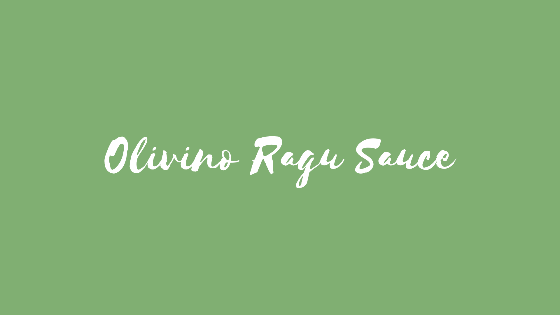 Ragu Sauce