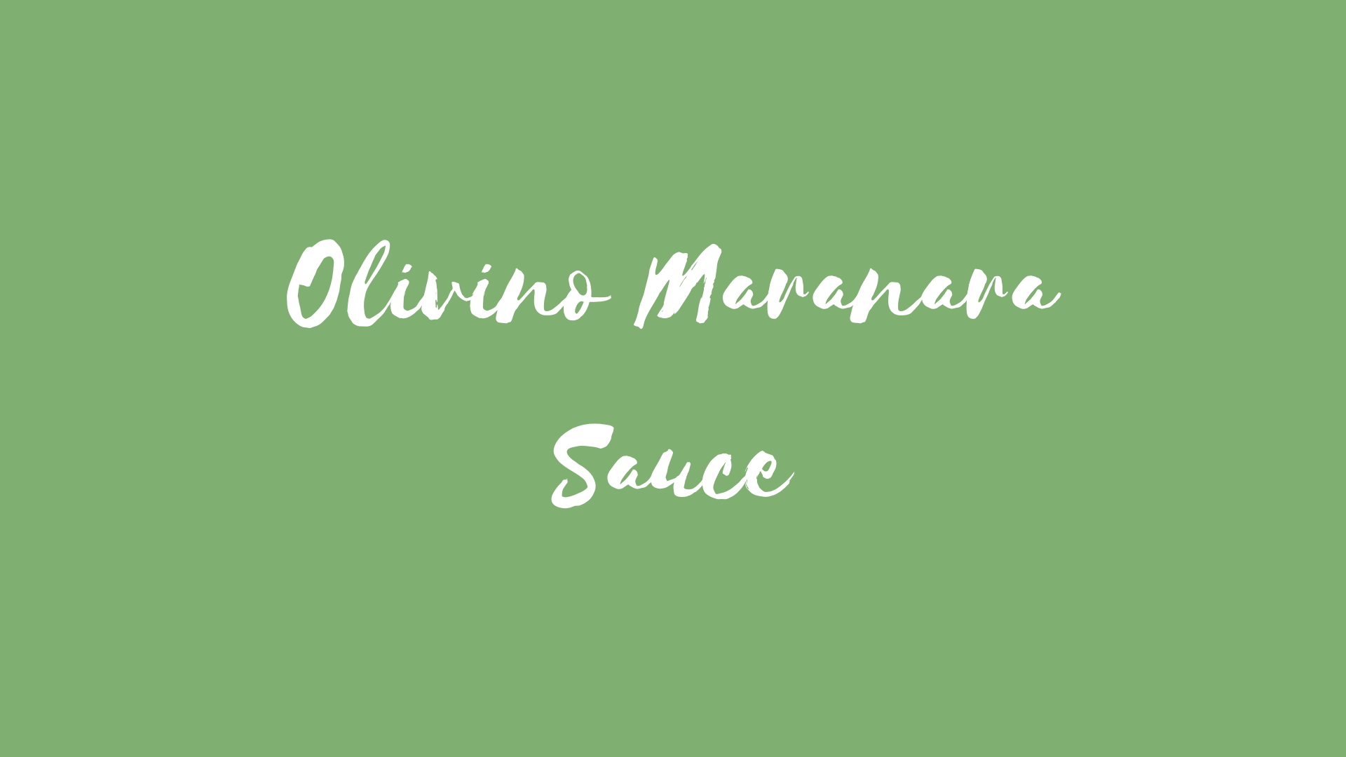 Marinara Sauce