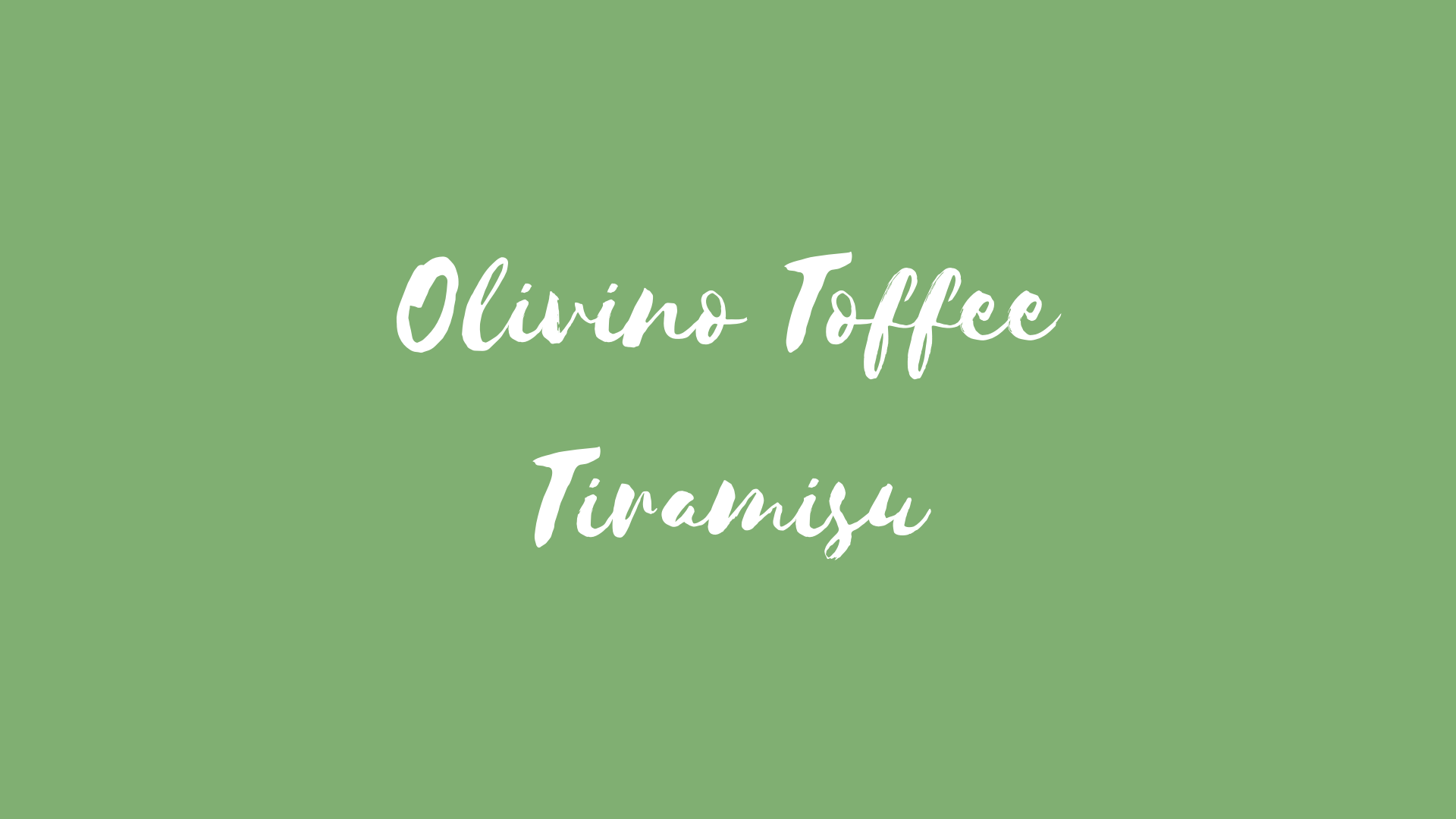 Toffee Tiramisu