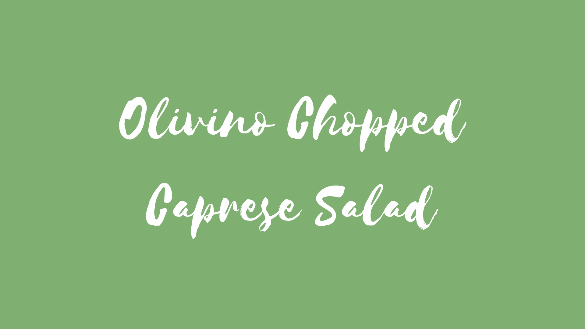 Chopped Caprese Salad