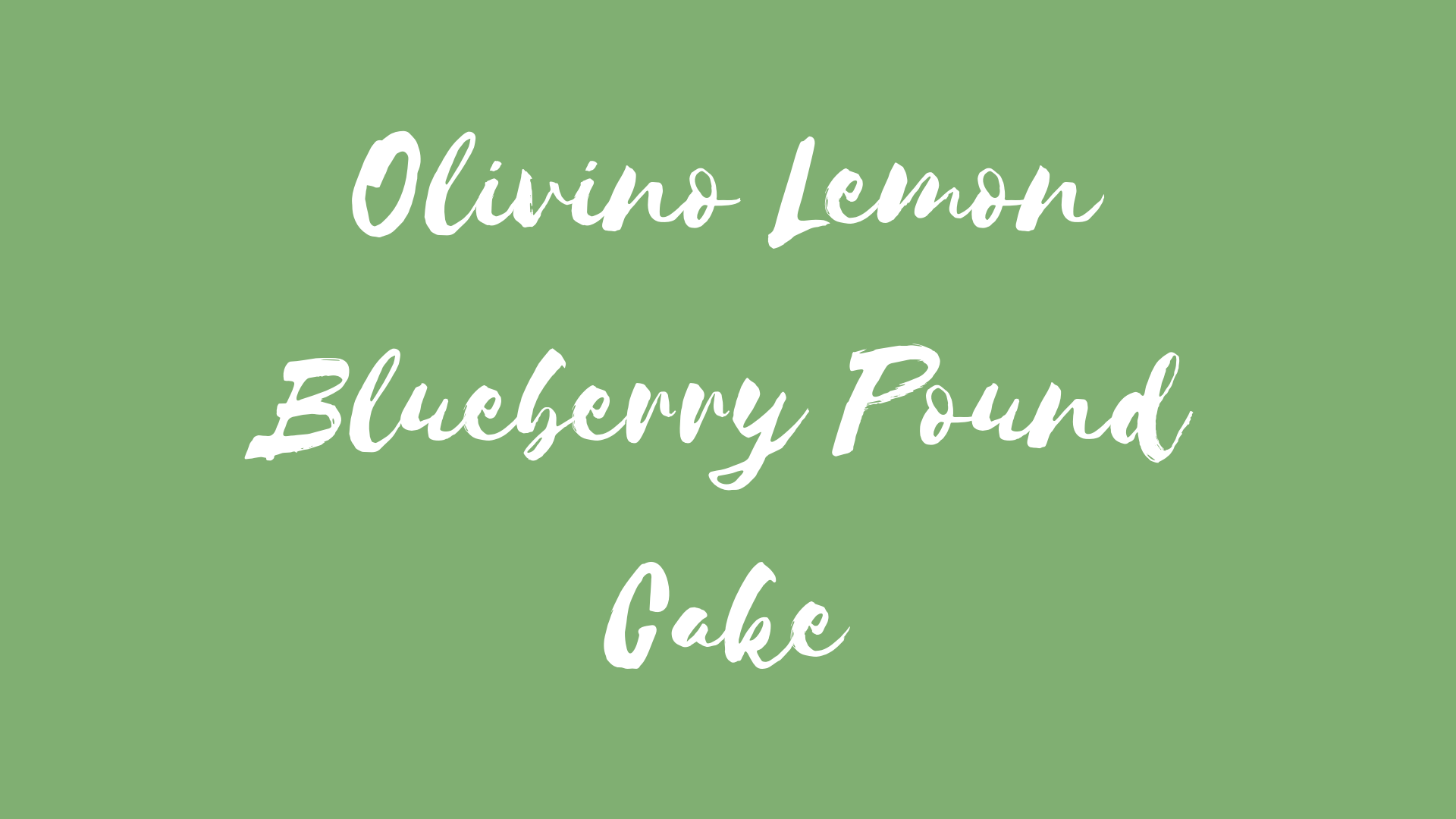 Lemon Blueberry Pound Cake