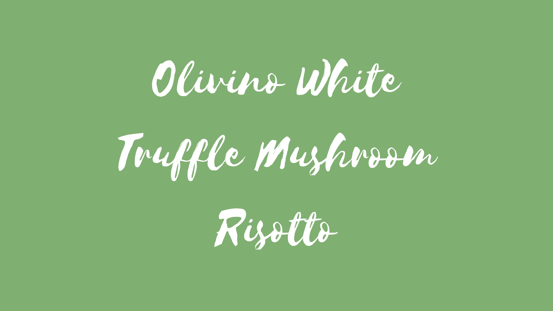 White Truffle Mushroom Risotto