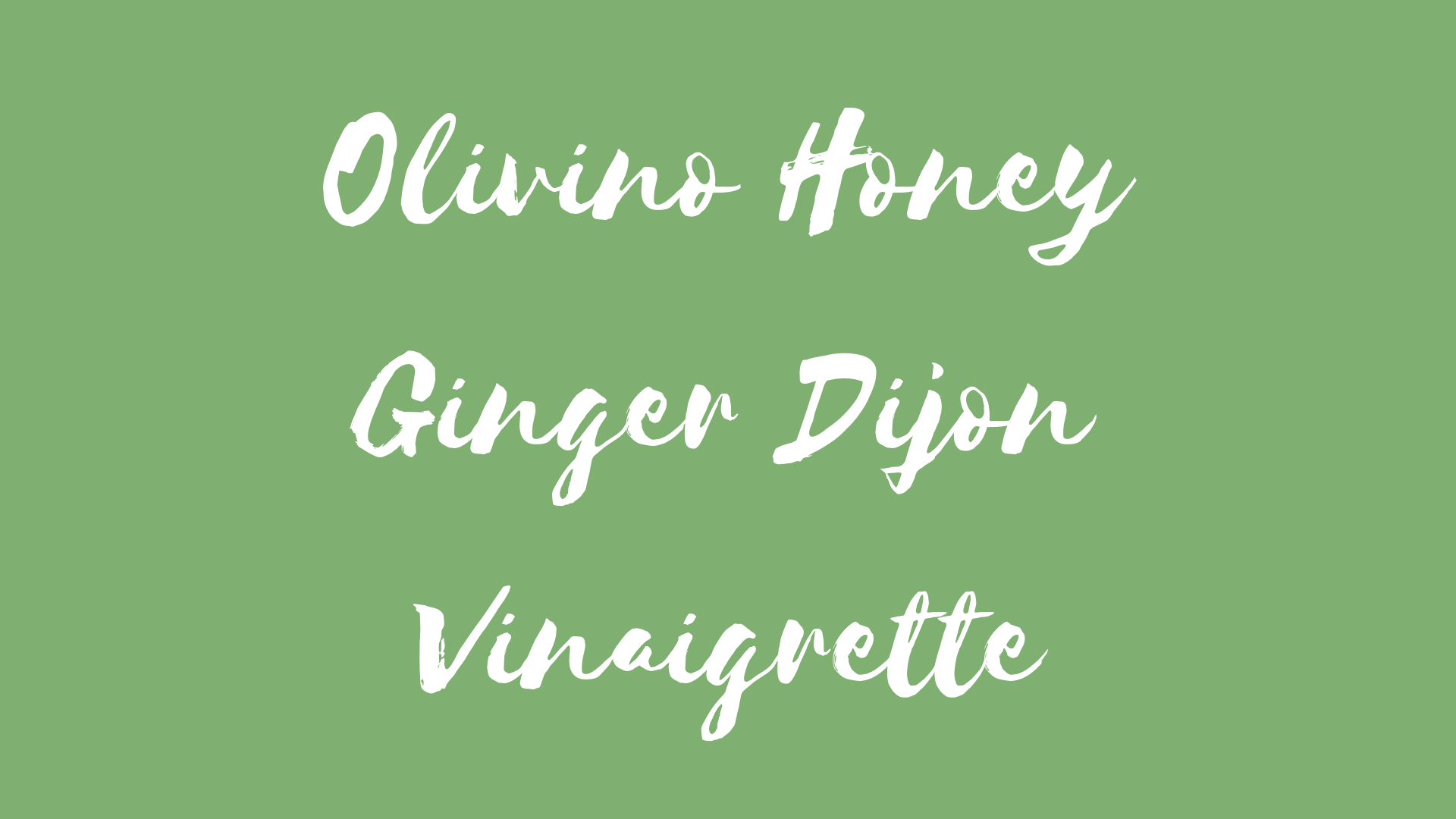 Honey Ginger Dijon Vinaigrette