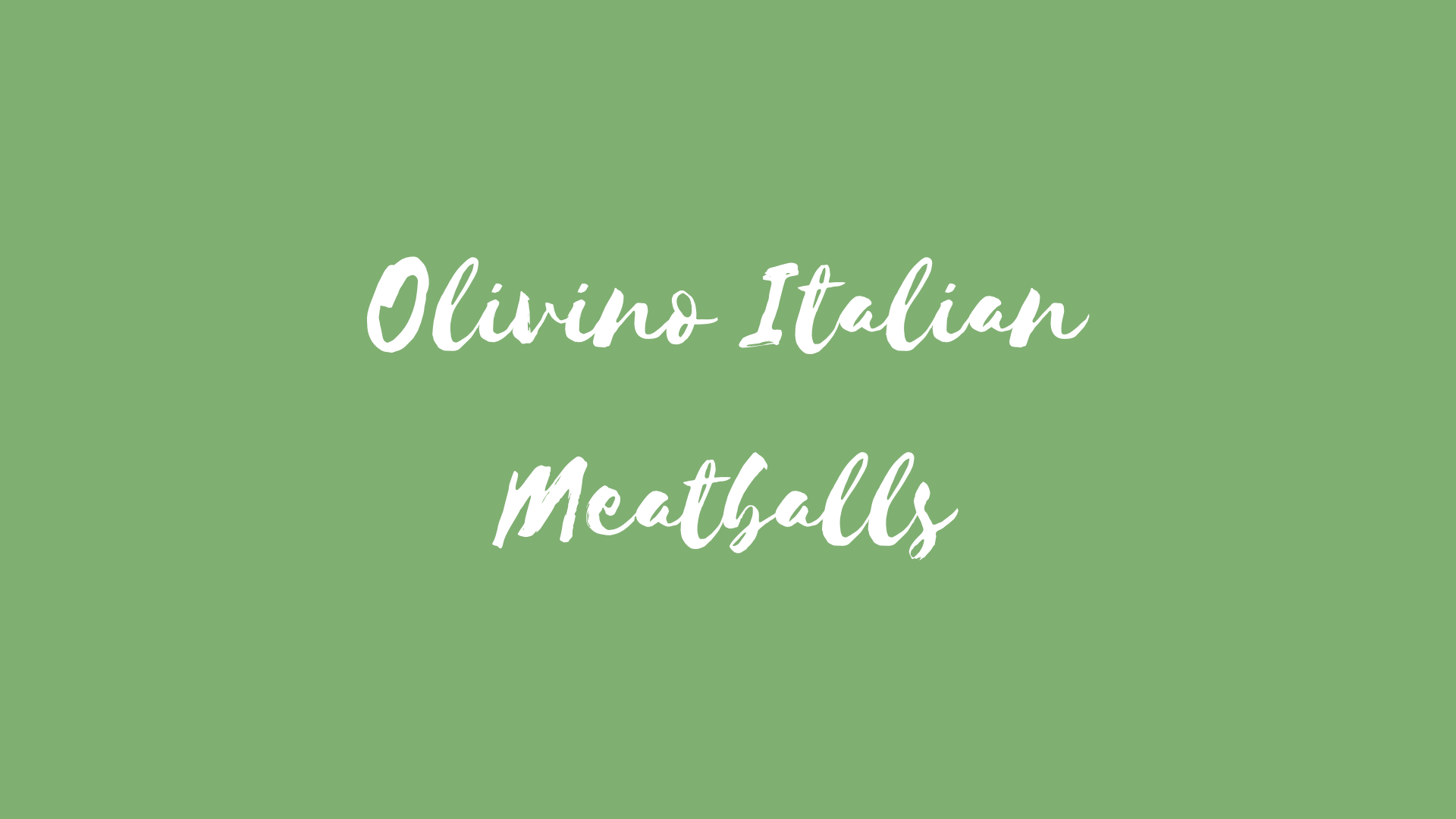 Italian Meatballs