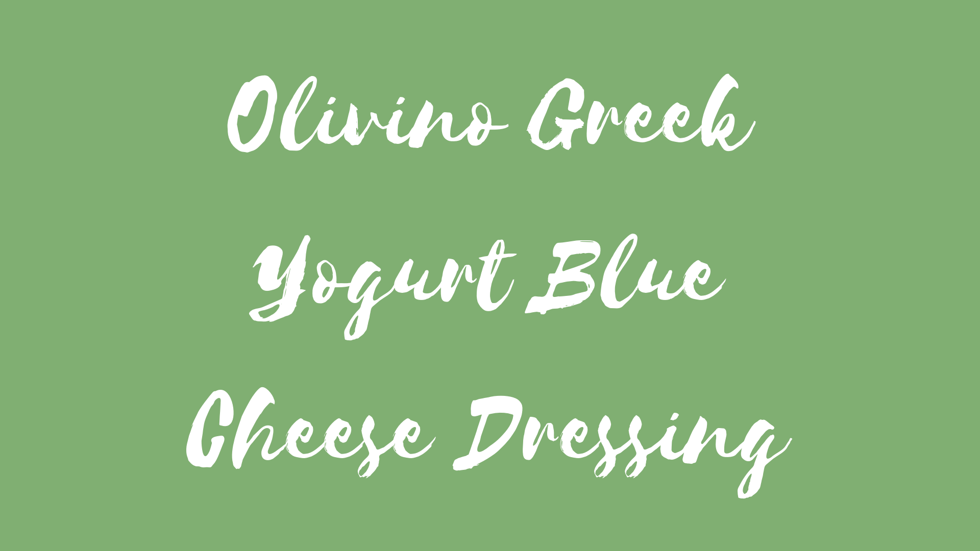 Greek Yogurt Blue Cheese Dressing